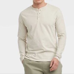 Men's Vintage Long Sleeve Henley Shirt - Goodfellow & Co™
